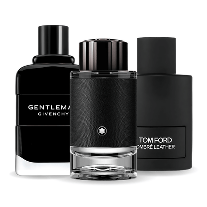 SET MIT 3 PARFÜMS: TOM FORD OMBRE LEATHER, GIVENCHY GENTLEMAN, MONTBLANC EXPLORER 100 ML
