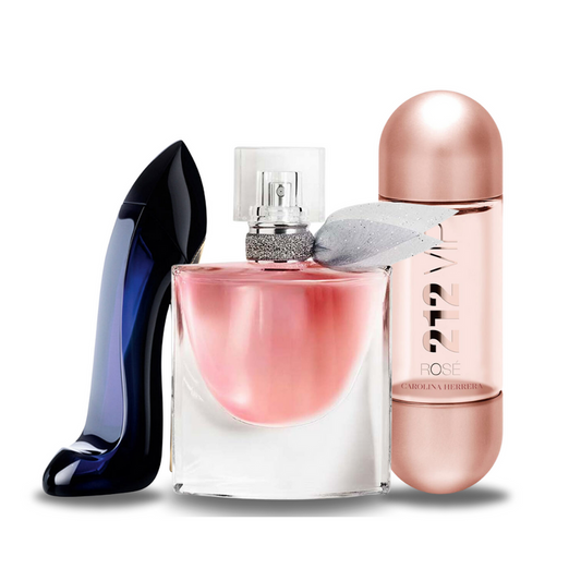SET MIT 3 PARFÜMS: GOOD GIRL, LANCOME LA VIE EST BELLE, 212 VIP ROSÉ 100 ML